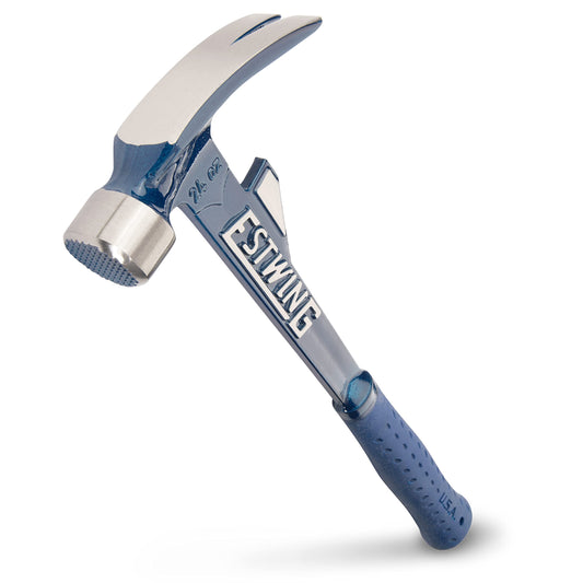 ESTWING Hammertooth Hammer - 24 oz Long Handle Straight Rip Claw with Milled Face & Shock Reduction Grip - E6-24TM