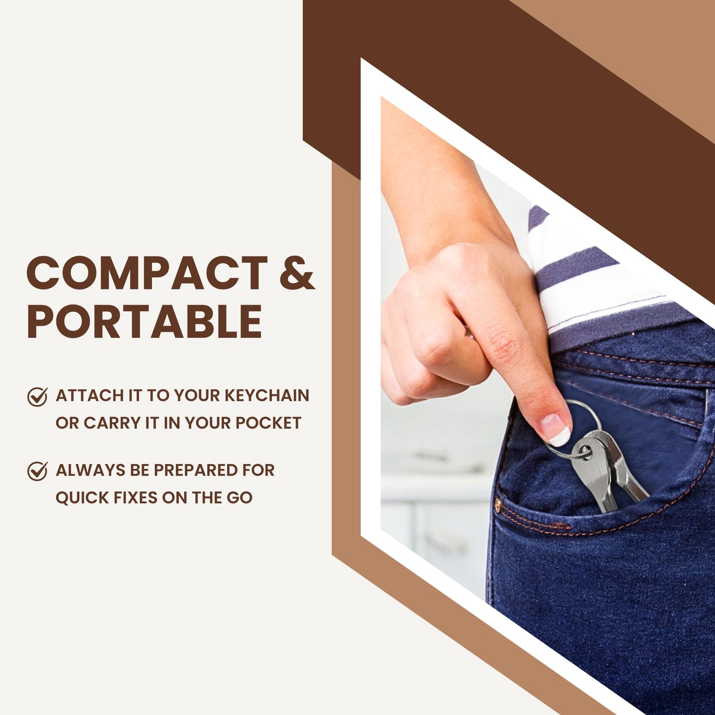 Pocket Screwdriver Set 2-Pack – EDC Keychain Tools, Compact Flat & Phillips for Furniture, Small Repairs, Portable Stocking Stuffer