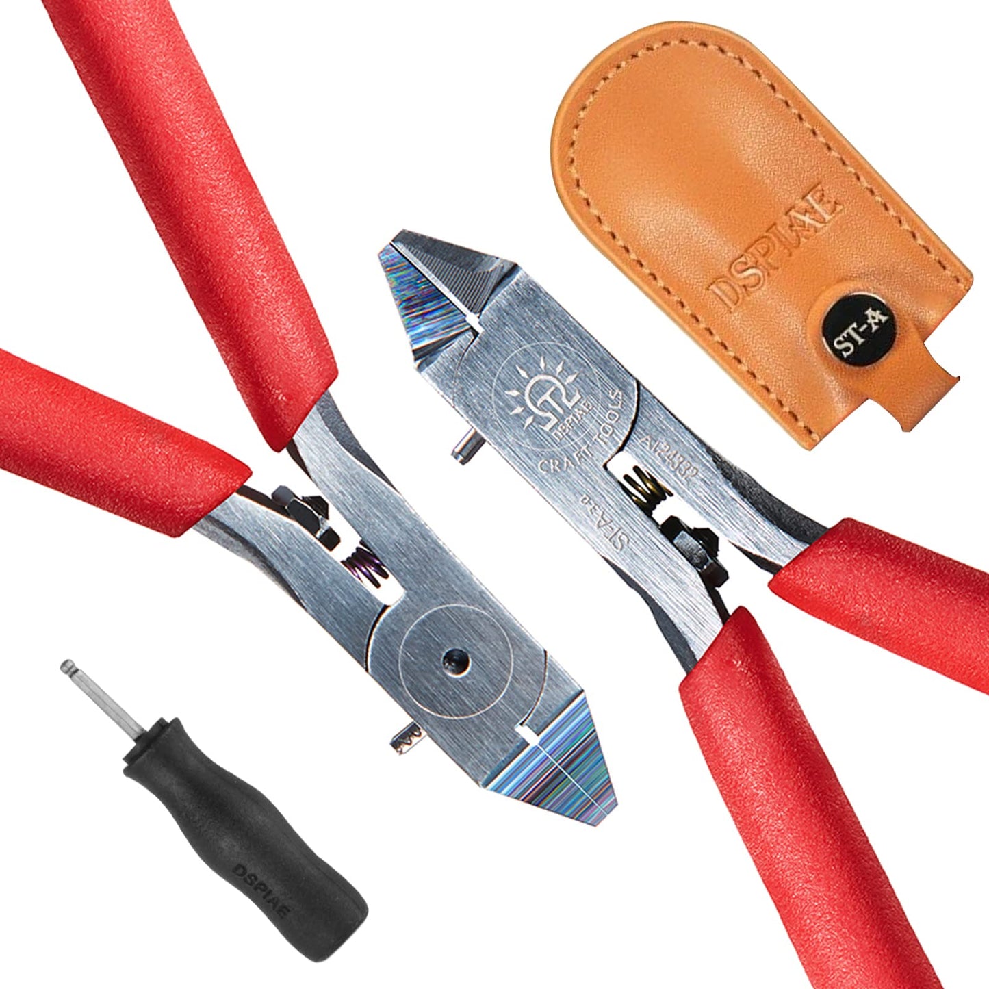 ST-A 3.0 Single Blade Nipper by DSPIAE – Precision Cutter for Gundam, Gunpla & Hobby Kits – Sharp Blade, Ergonomic Handle, Leather Cover