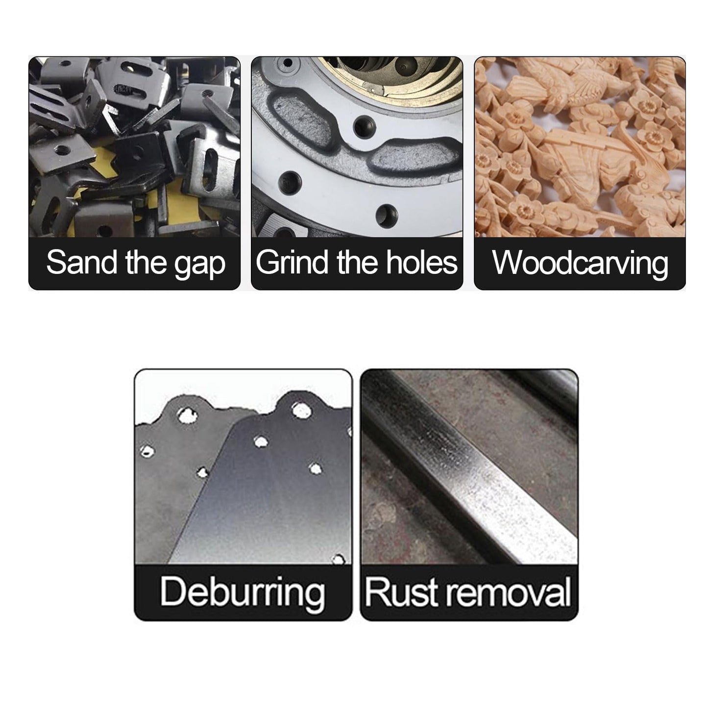 3x10 mm Cone Shape Abrasive Flap Wheel,Sandpaper Grinding Head for Rotary Tool, 3mm Shank 45Pcs,Used for Groove, Gap, Corner polishing