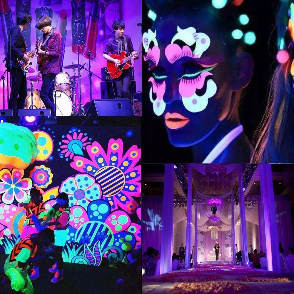 YGS-Tech 24W UV Black Light LED Strip 16.4FT (5M), 300 LEDs 395–405nm, Non-Waterproof Blacklight with Power Supply