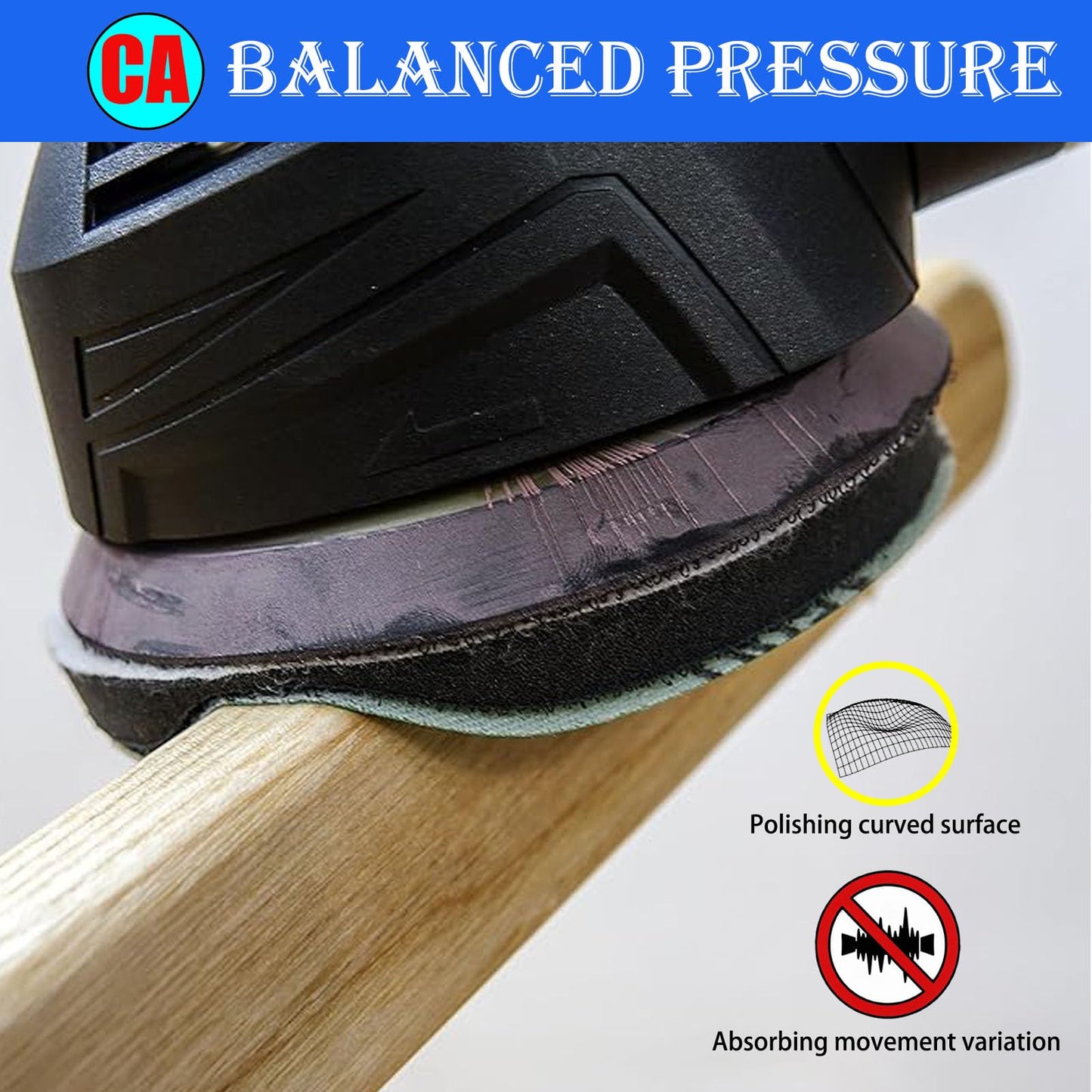 Crossarctic 5-Pack 6-Inch Sanding Interface Pads, Hook & Loop Soft EVA Foam Cushion Backing Pads for Orbital Sanders