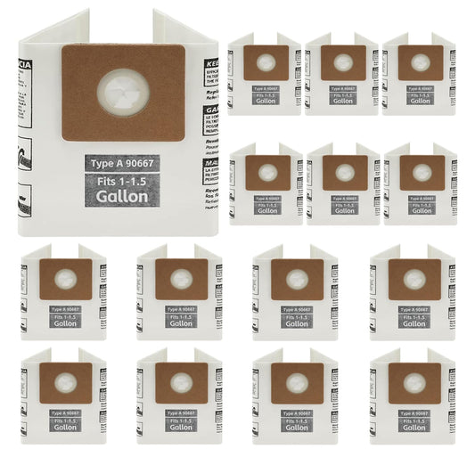 15-Pack Type A Micro Shop-Vac Replacement Bags for 1–1.5 Gal Wet/Dry Vacuums, Fits AllAround QAS60 & Shop-Vac 9066700/9066733