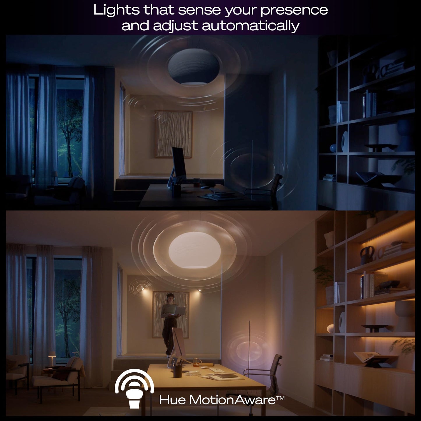 Philips Hue Starter Kit: Bridge Pro & 4 Retrofit Recessed Downlights 5/6-inch, White & Color Ambiance, Dimmable, Smart Light Hub,Works with Voice