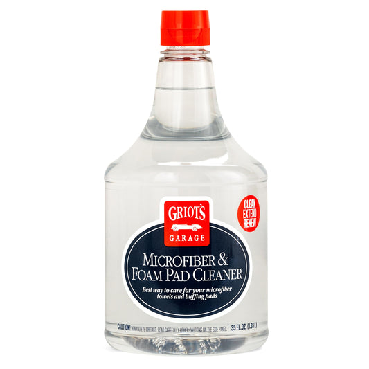 Griot's Garage Microfiber & Foam Pad Cleaner, Removes Polish Wax & Sealant Residue, Restores Towels & Pads, 35 oz (11078)