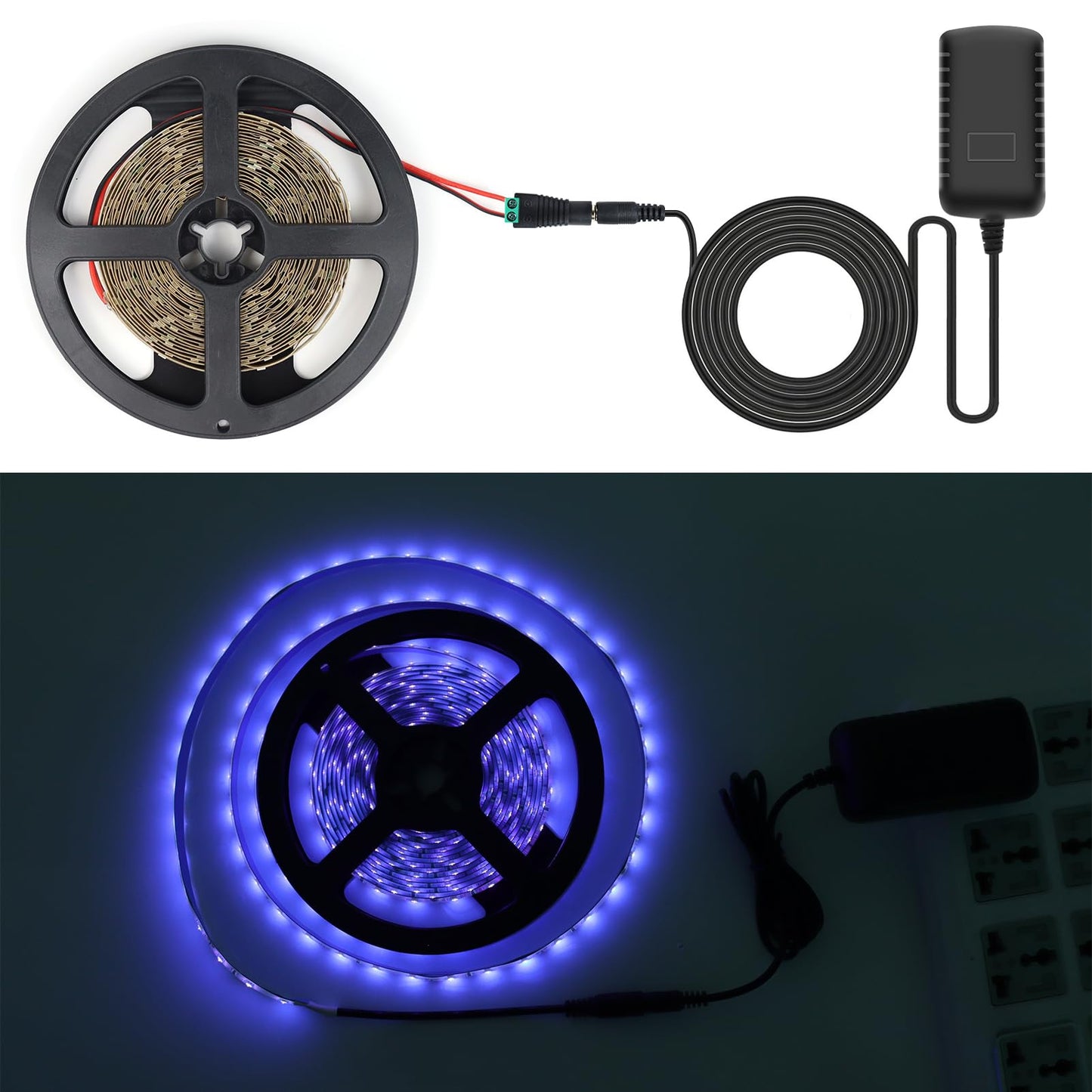 LightingWill 12V Power Supply Adapter, 24W 2A AC 110V to DC 12V Transformer, Wall Plug with 5.5×2.1mm DC Connector for 12V Devices