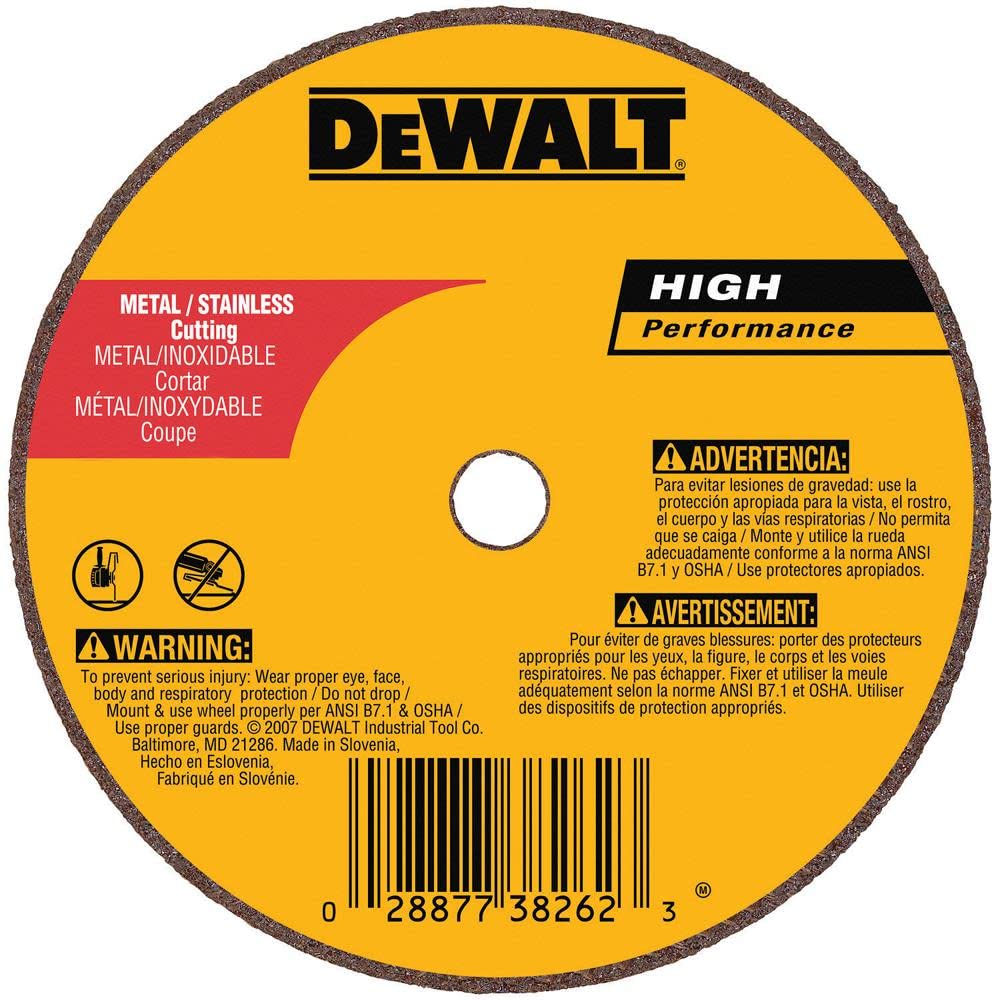 DeWalt DW8711 A60T Wheel, 3-Inch X 1/16-Inch X 3/8-Inch