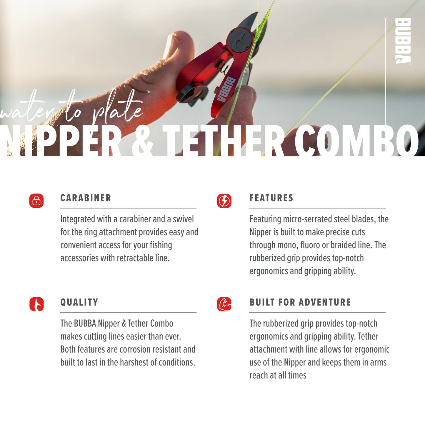 BUBBA Tool Tether/Nipper Combo