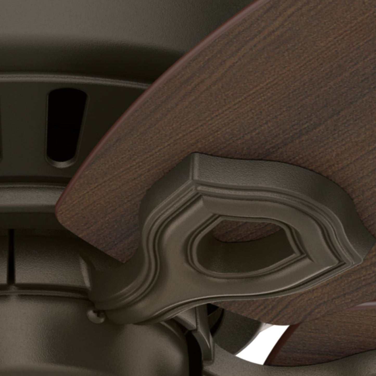 Hunter 42" Indoor Ceiling Fan with LED Light, 5-Blade Bronze, Pull Chain, Low Profile, Bedroom/Living/Kitchen, No Remote