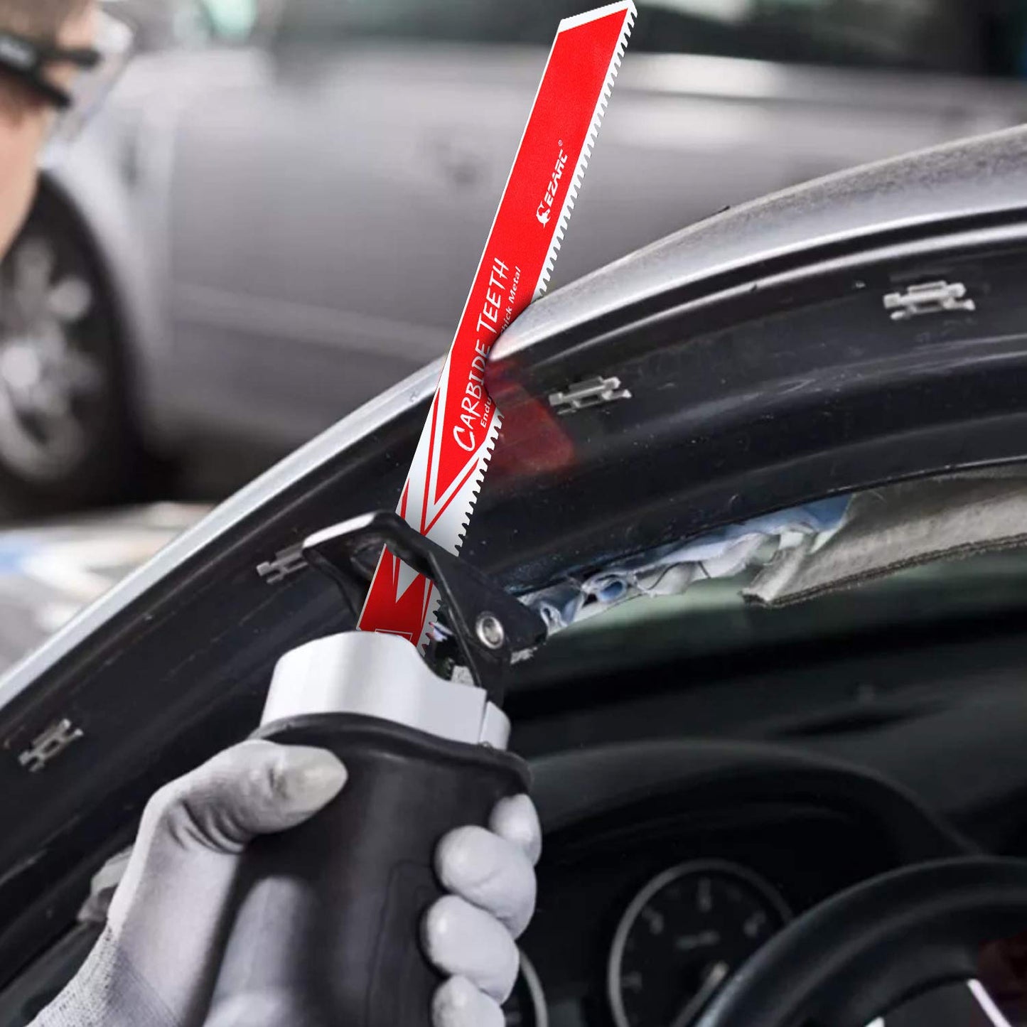 EZARC Carbide Reciprocating Saw Blade R678HM Endurance for Thick Metal, Cast Iron, Alloy Steel 6-Inch 8TPI, 3-Pack