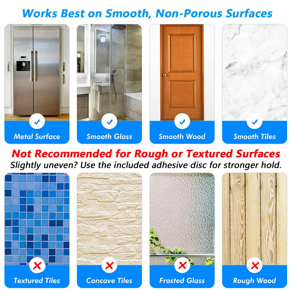 BOPai Drill Free Powerful Vacuum Suction Cup Towel Ring Shower Washcloth Hand Towel Round Holder