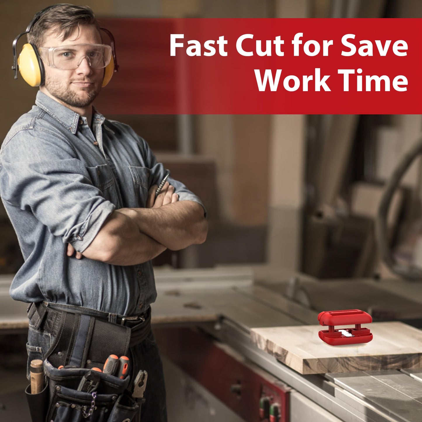 Inseknm Edge Banding Trimmer with Tungsten Carbide Blades, Manual Woodworking Edge Cutter for ABS, PVC, Veneer & Melamine – Red