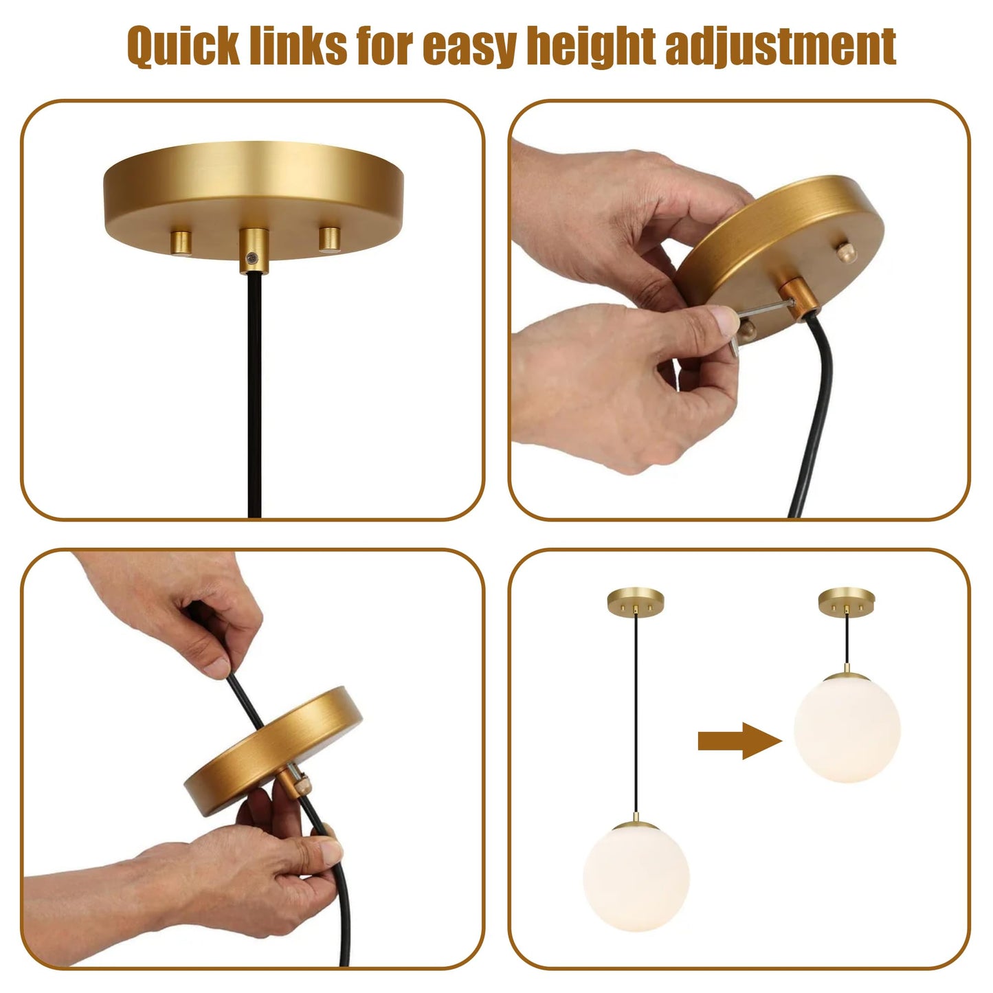 MAYOMAJO 5-1/8" Light Canopy Kit – Heavy Duty Ceiling Cover Plate & Mounting Hardware for Chandeliers, Pendant Lamps, DIY Projects (Brass)