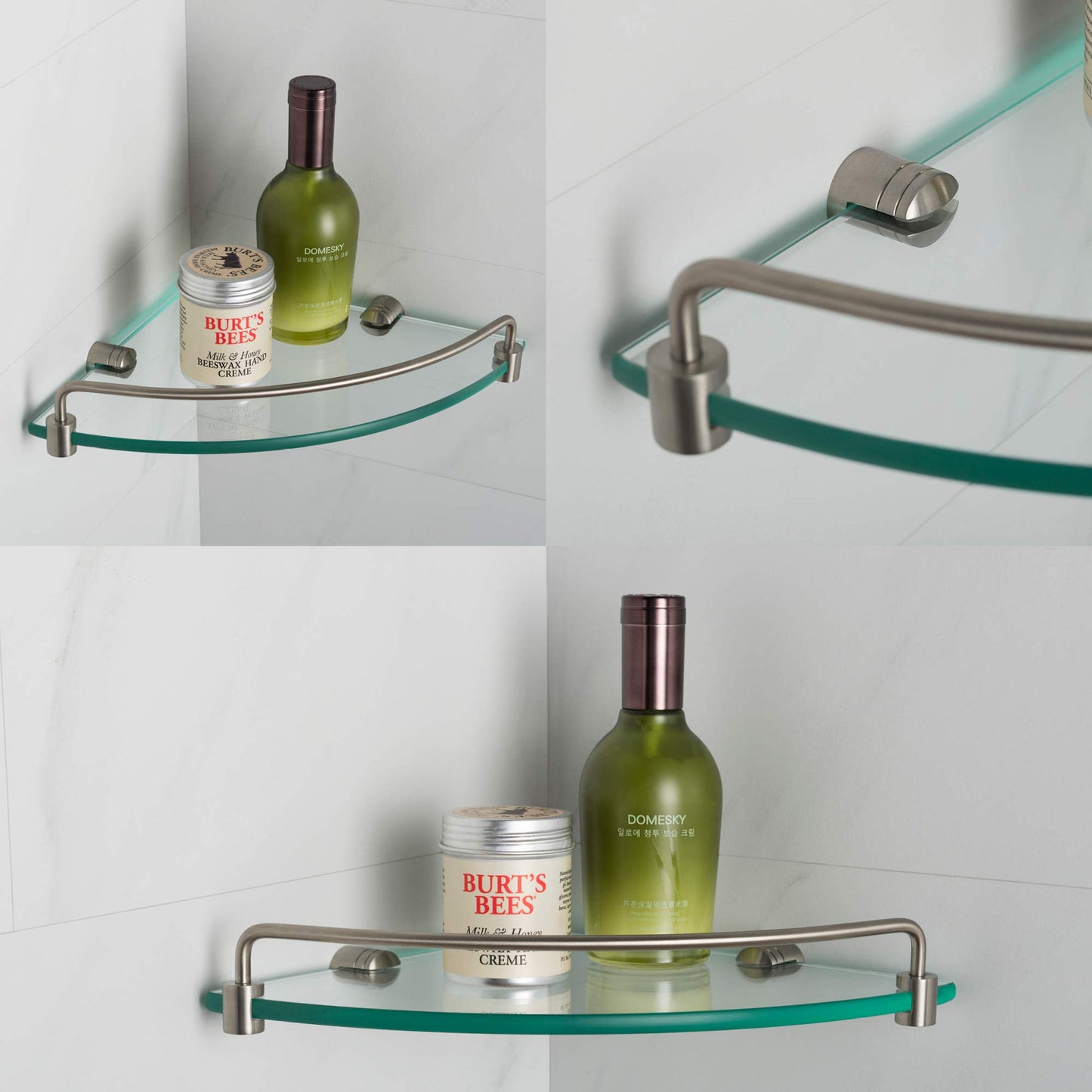 Kraus Elie Corner Bathroom Shelf, Brushed Nickel Finish, KEA-18846BN