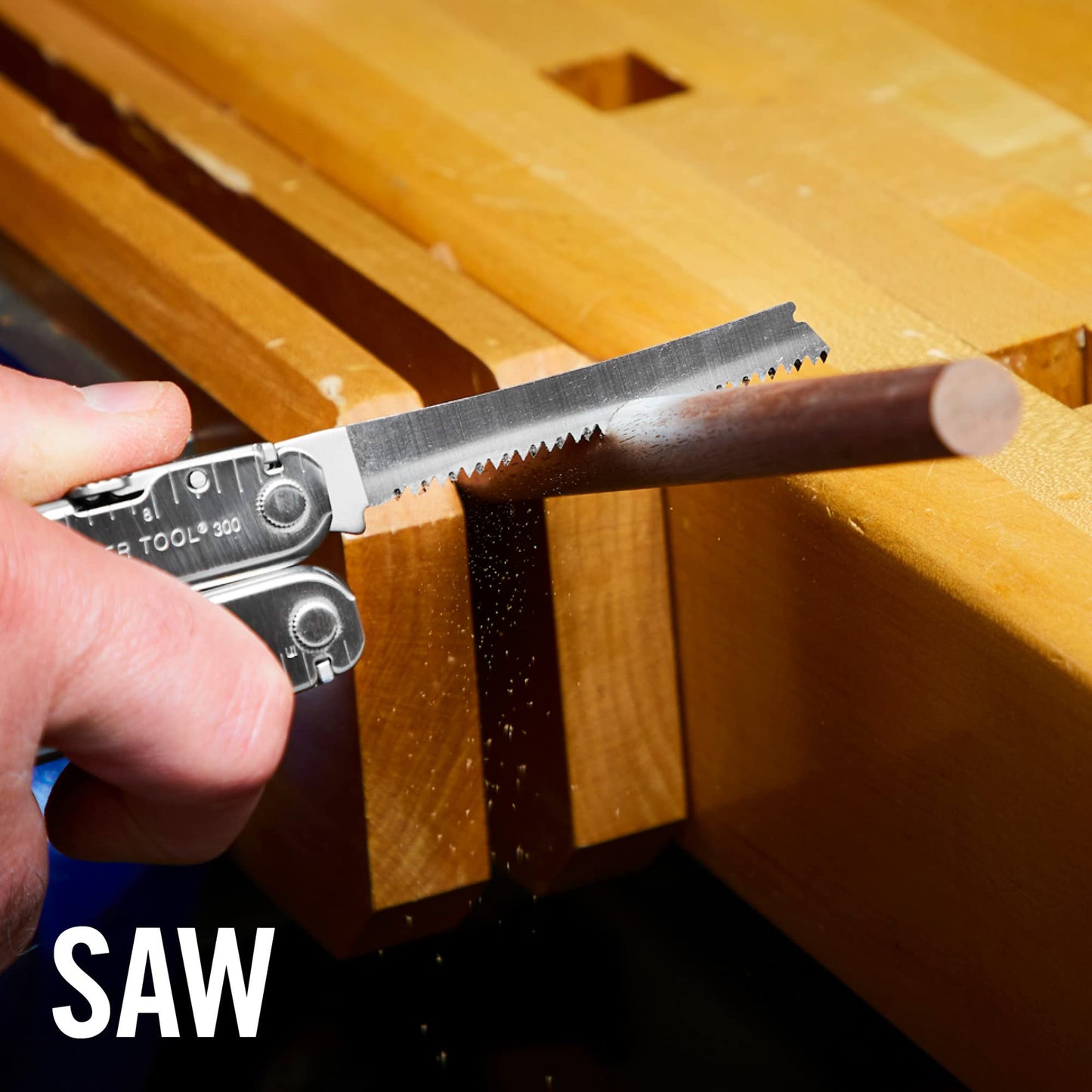 LEATHERMAN, Super Tool 300 Multitool with Premium Replaceable Wire Cutters and Saw, Stainless Steel