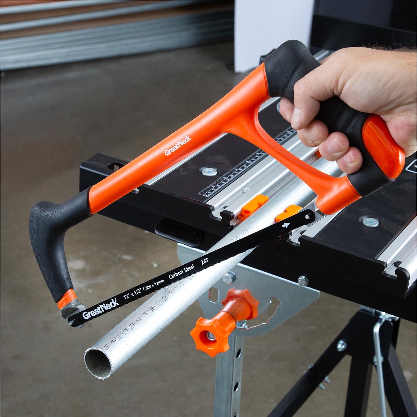 GreatNeck GF213 12" Hacksaw Blades, 24 TPI, Flexible Hardened Steel, Shatterproof, Fits Most Adjustable Hacksaws, 2-Pack