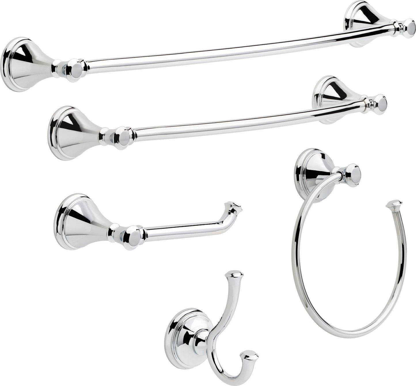 DELTA FAUCET Rubber Limited 79750 Cassidy Wall Mount Single Post Toilet Paper Holder Bath Hardware Accessory in Polished Chrome