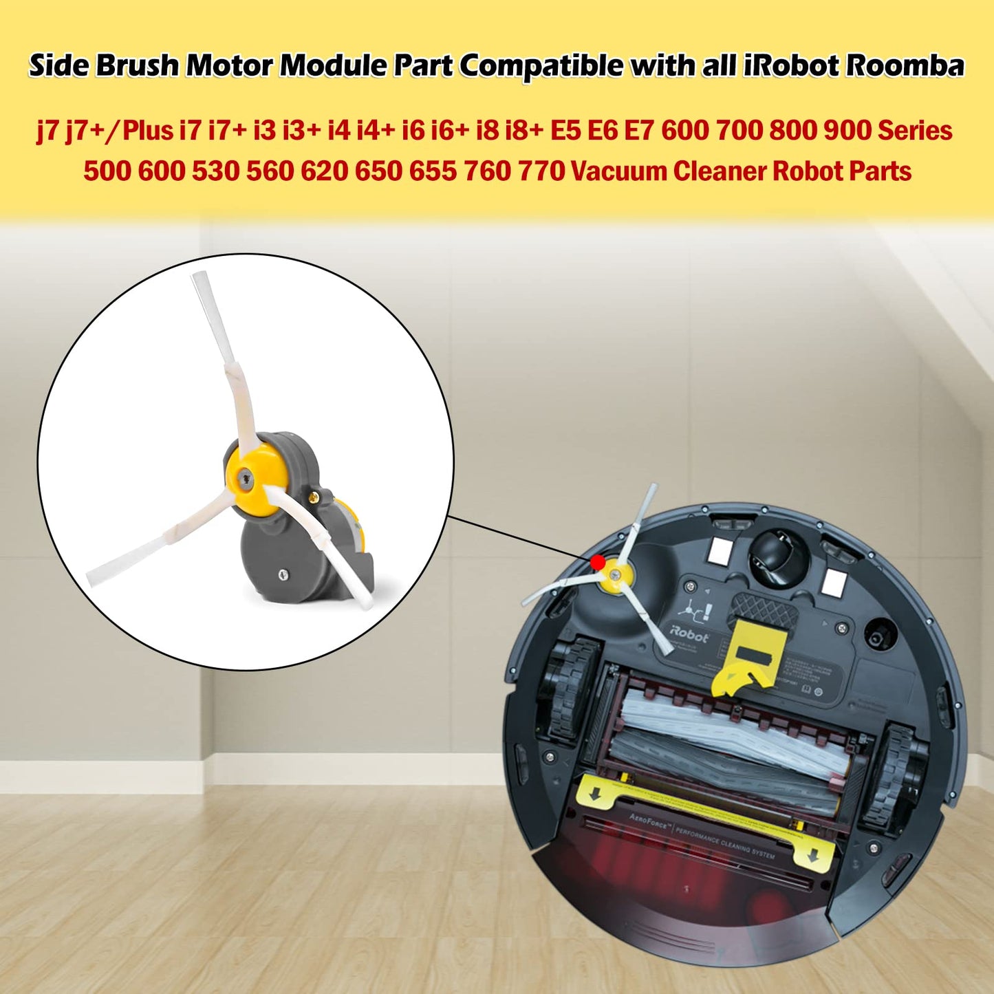 Side Brush Replacement Motor Module for iRobot Roomba 500 600 700 800 560 570 650 78 900 860 870 880 890 960 980 Vacuum