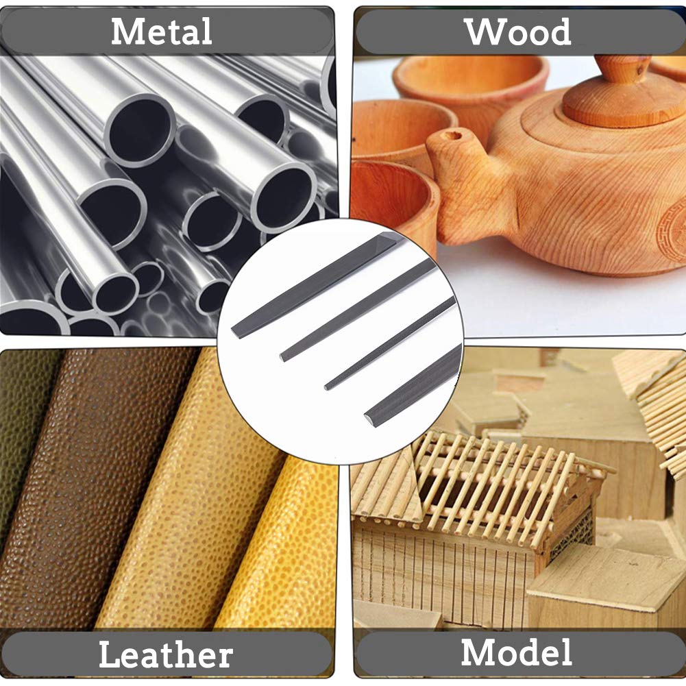 17-Piece File Tool Set with Case – T12 Alloy Steel, Precision Flat/Triangle/Half-Round/Round Files + 12 Needle Files & Brush