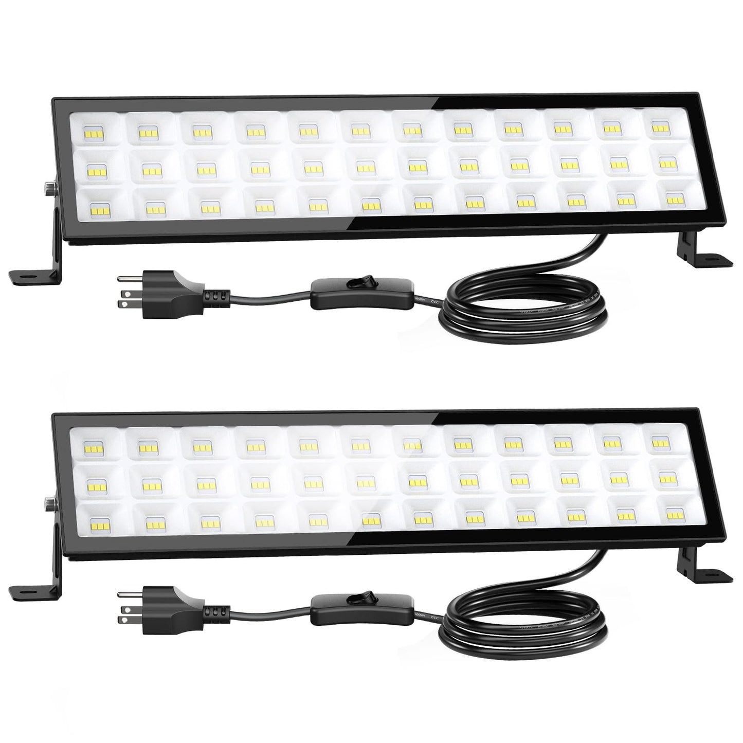 Onforu 100W LED Shop Lights 2-Pack, 14000lm Ultra Bright Daylight Work Lights, IP66 Waterproof Garage, Warehouse & Workshop Lighting