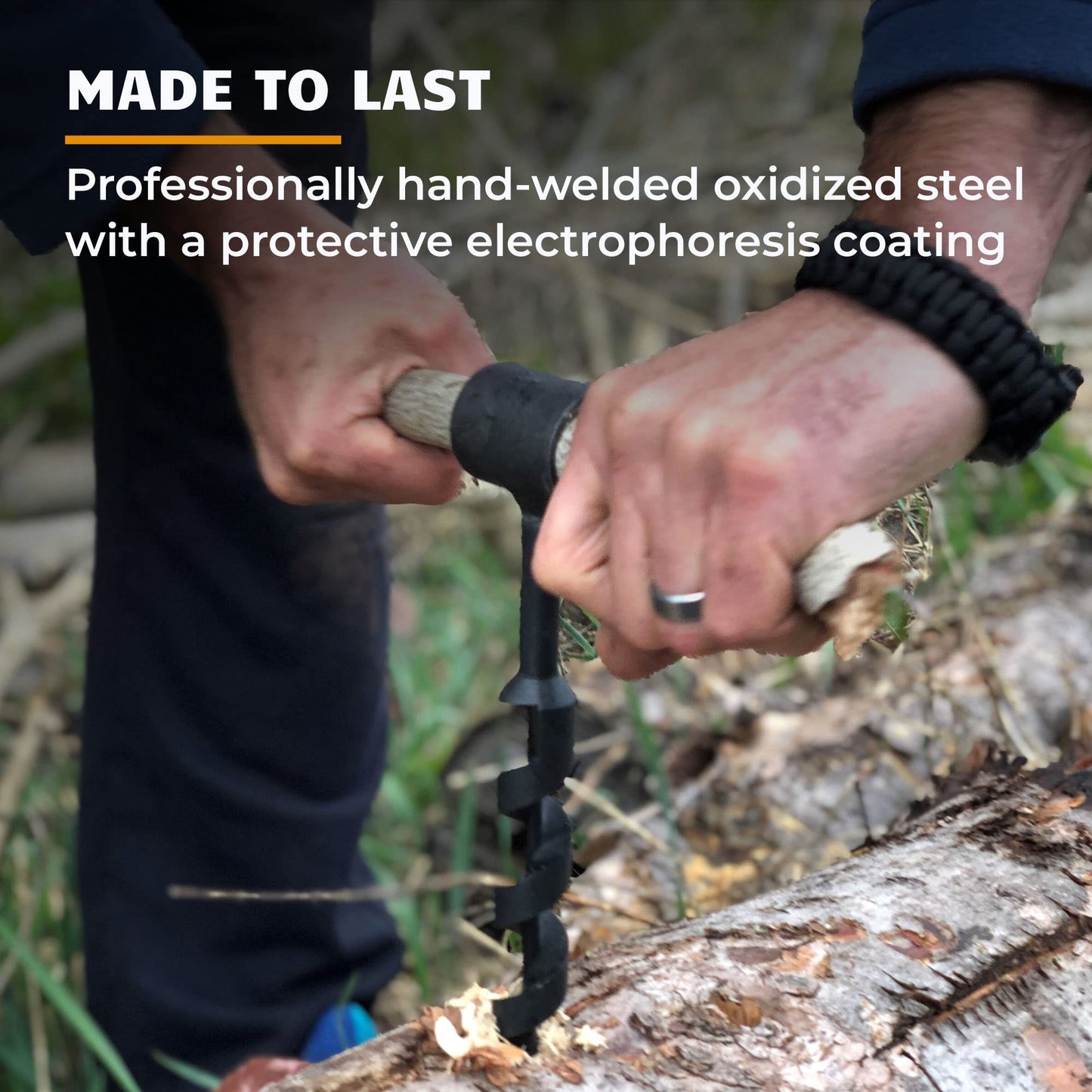 Bushcraft Survival 1″ Scotch Eye Auger Manual Hand Wood Drill Bit for Camping, Shelter Building & Backcountry Use