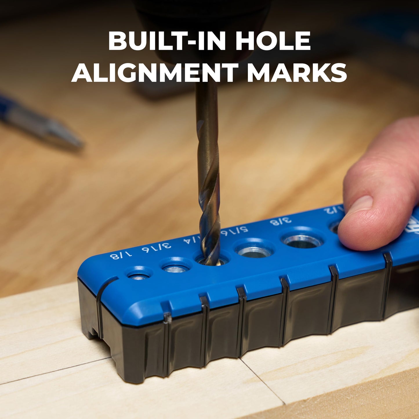 Kreg Portable Drilling Guide - 6 Hardened Drill Guides for Carpentry - Craftsman Tool Accessory
