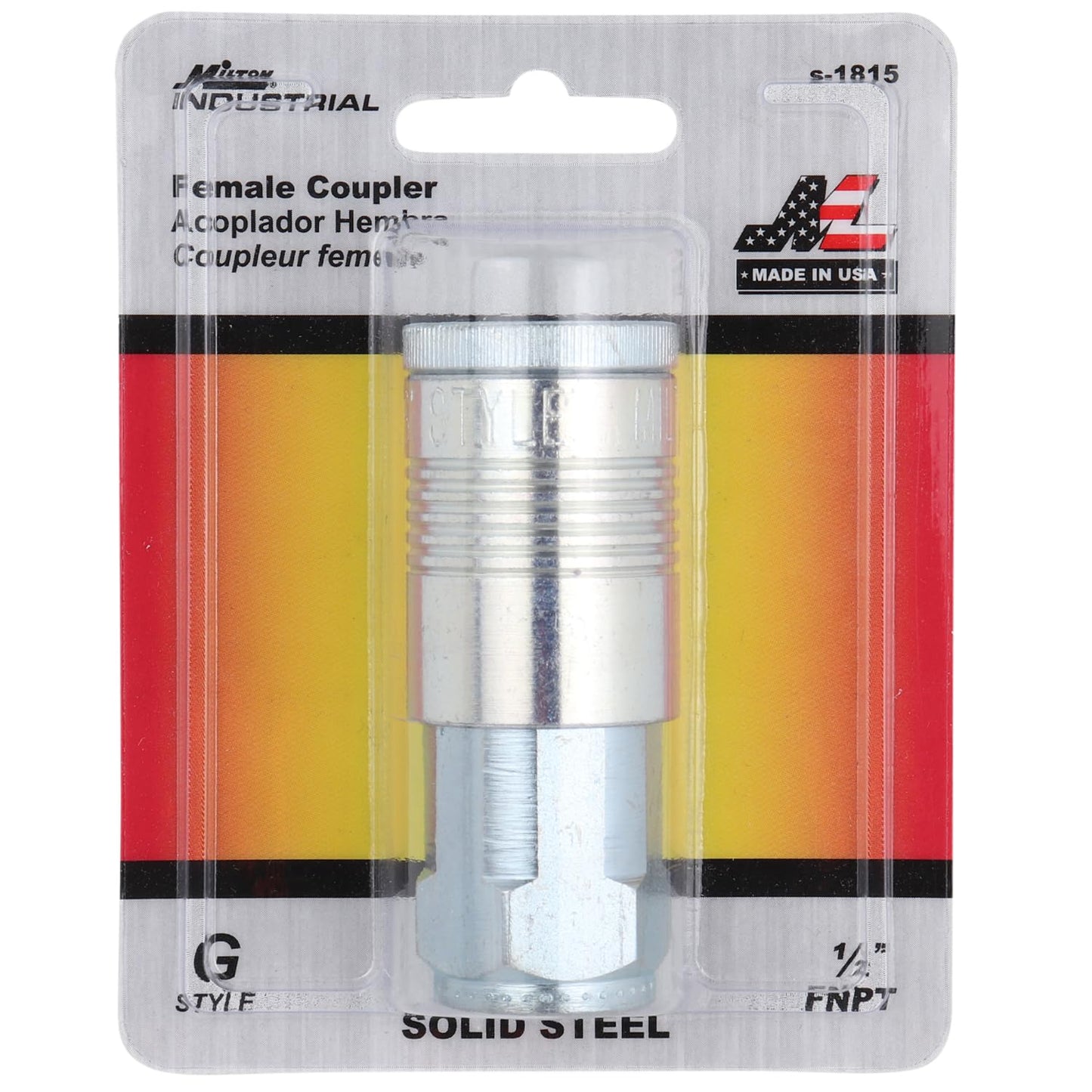 Milton S-1815 1/2" FNPT G Style Coupler