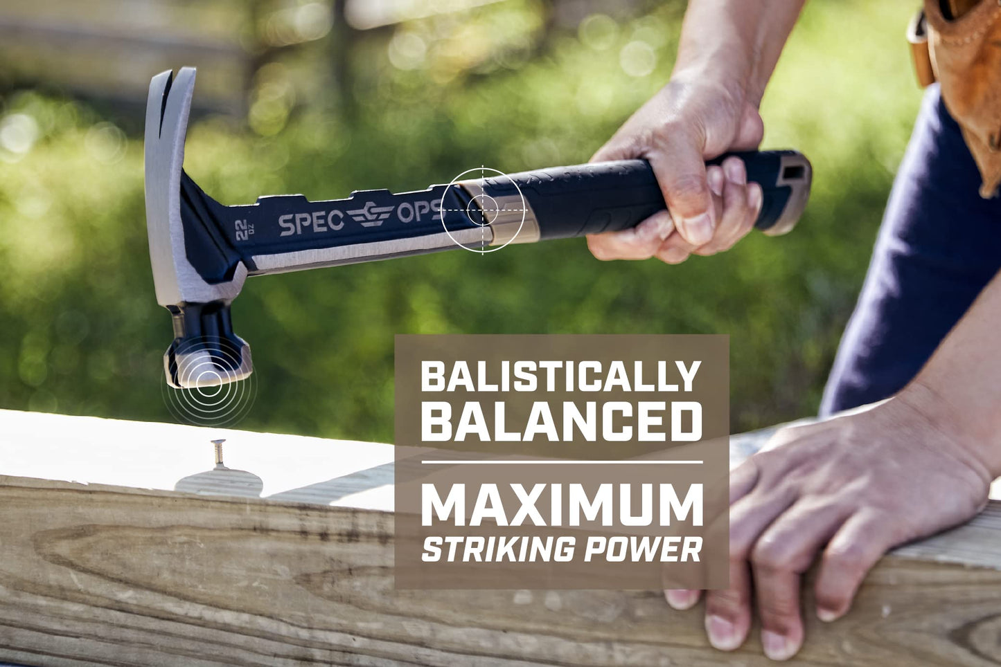 Spec Ops Tools Framing Hammer, 22 oz, Rip Claw, Smooth Face, Shock-Absorbing Grip, 3% Donated to Veterans