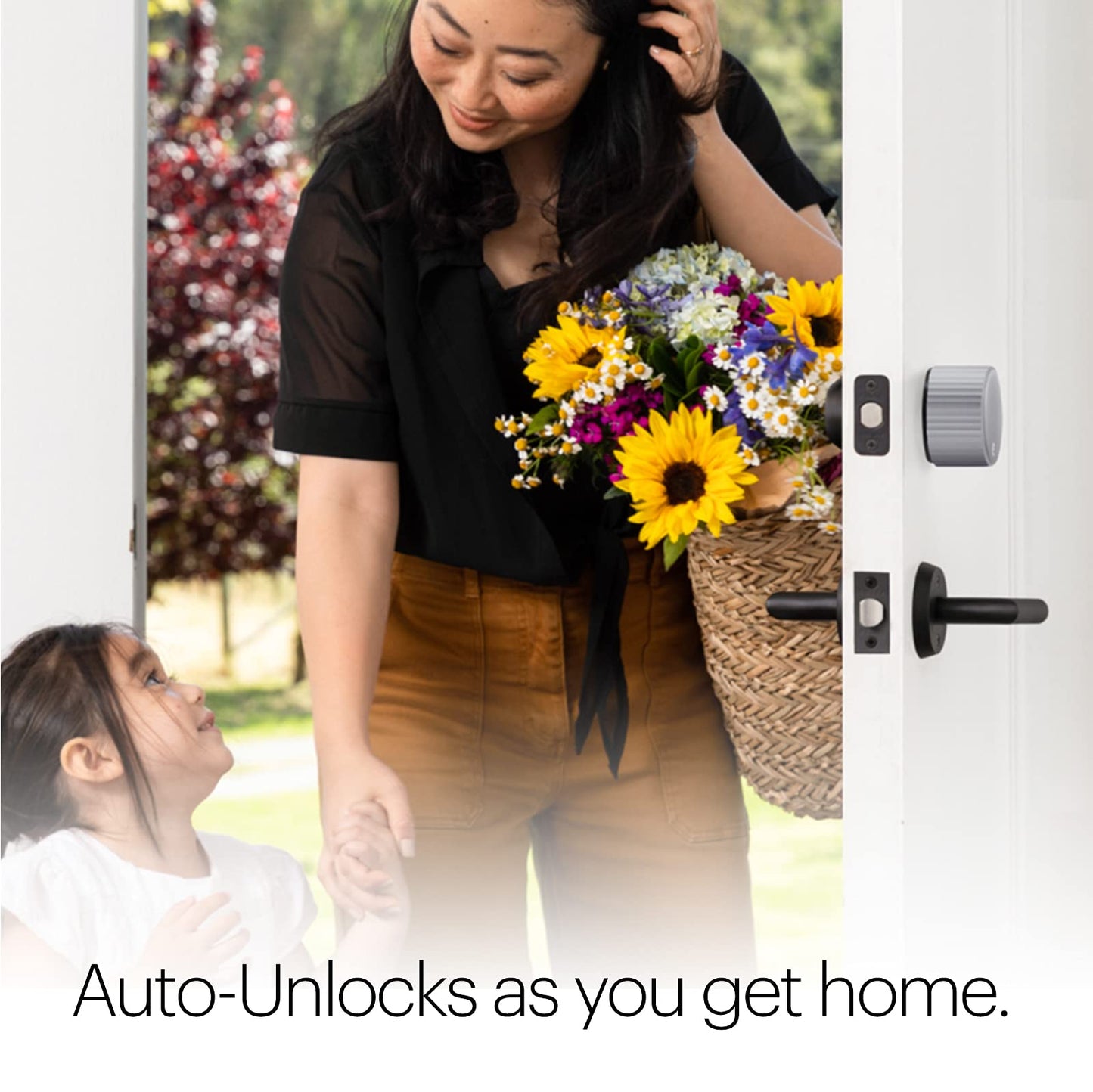 August Home, Silver Wi-Fi Connected Smart Keyless Entry Door Lock, Electronic Door Lock Fits Your Existing Deadbolt in Minutes, ‎ ‎AUG-SL05-M01-S01