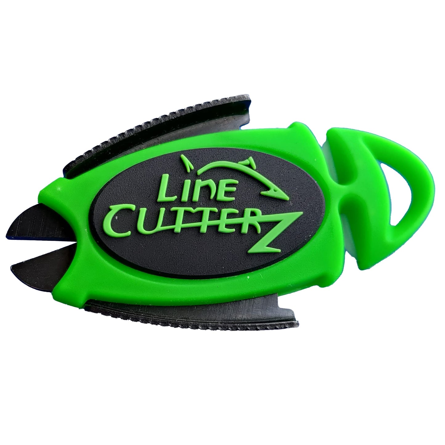 Line Cutterz Patented Dual Hybrid Ceramic Cutter + Stainless Steel Micro Scissors Fishing Line Snipper - Green