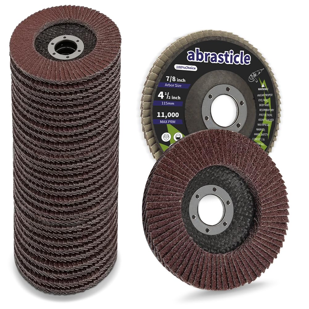20 Pack 4 1/2 Inch Flap Discs Angle Grinder Sanding Discs Assorted 40/60/80/120 Grit Flap Sanding Disc