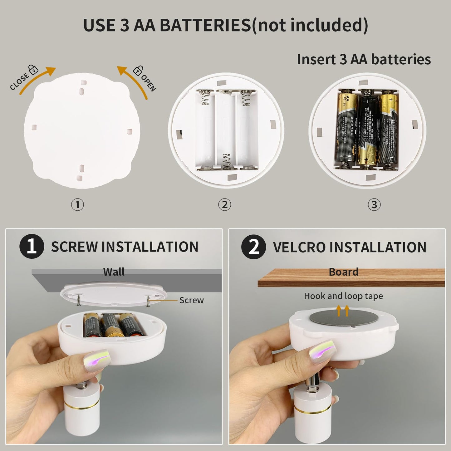 LEASTYLE Battery Operated Spotlight,LED Cordless Spot Lights Indoor with Remote, Wireless Uplighting for Wall Display Artwork Accent