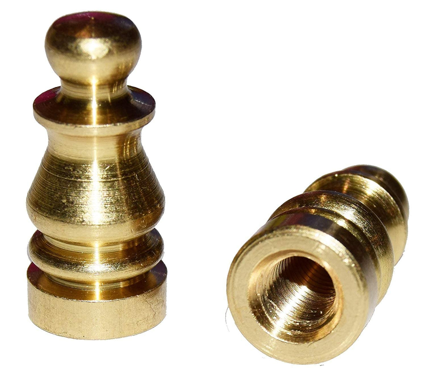 Creative Hobbies® ELY505 Solid Brass Finial for Lamp Shades, 1 Inch Tall -Pack of 2