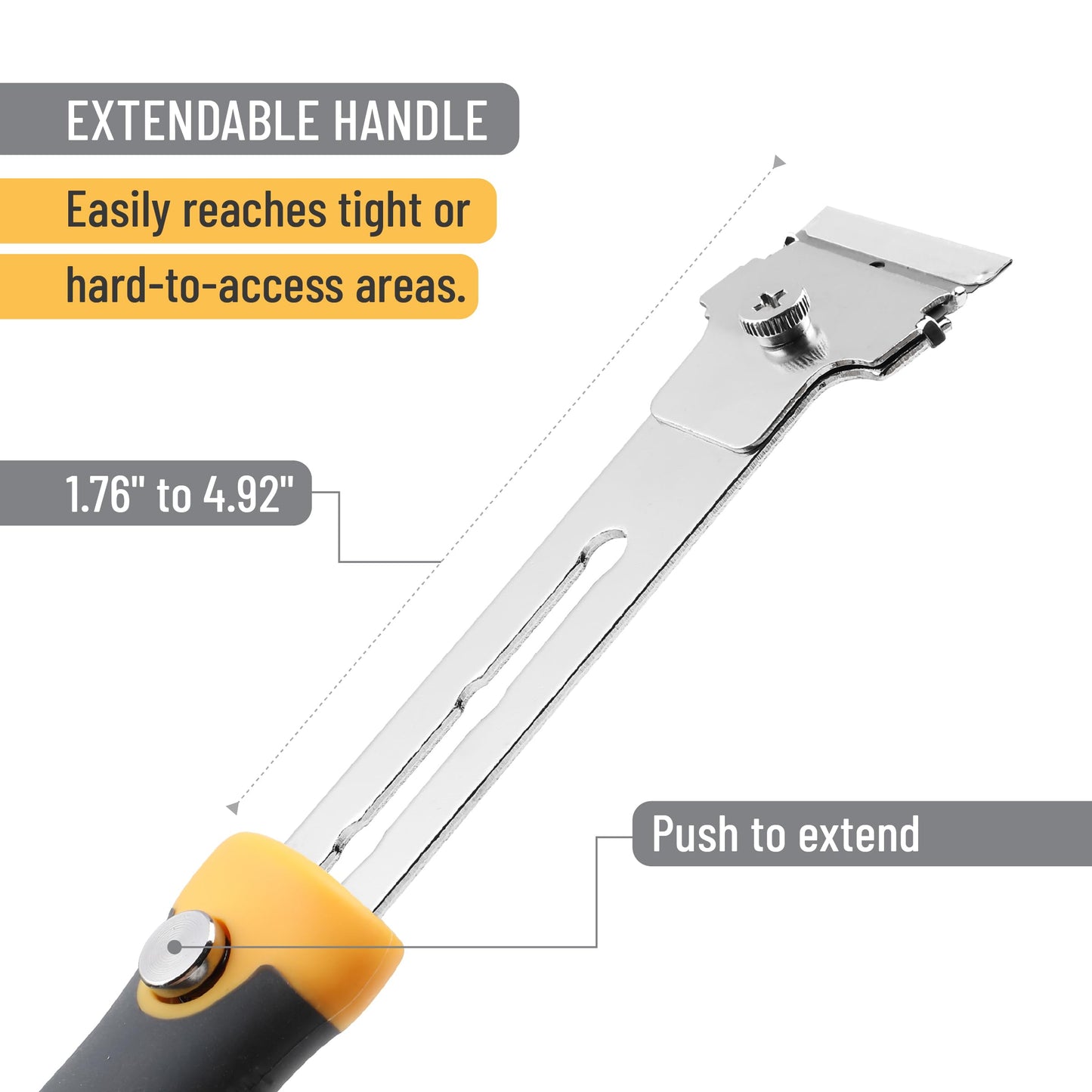 Bates 2-Pack Razor Blade Scraper Set with Adjustable & Standard Handles, 20 Blades, Stainless, Carbon & Plastic Blades, Storage Included