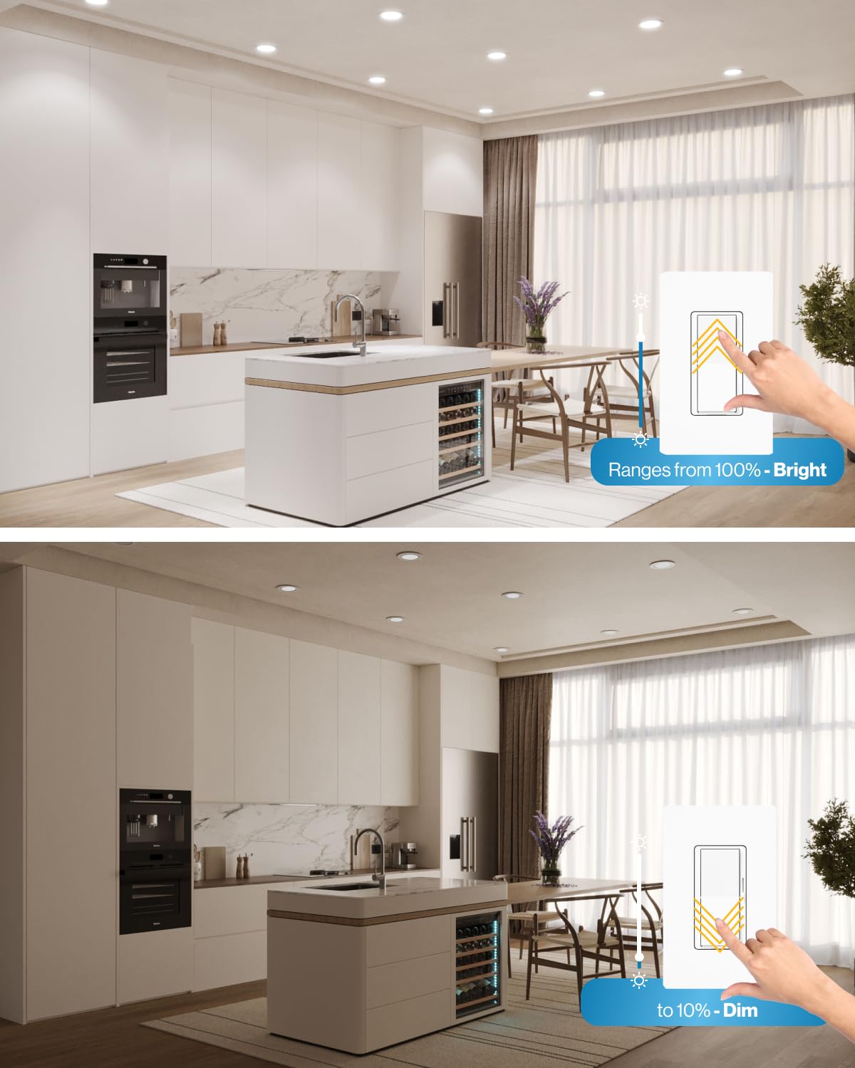 Sunco 24-Pack 6" LED Recessed Canless Ceiling Lights, 14W (100W Eq), Dimmable, Selectable CCT 2700K-6000K, Slim Wafer Thin, ETL