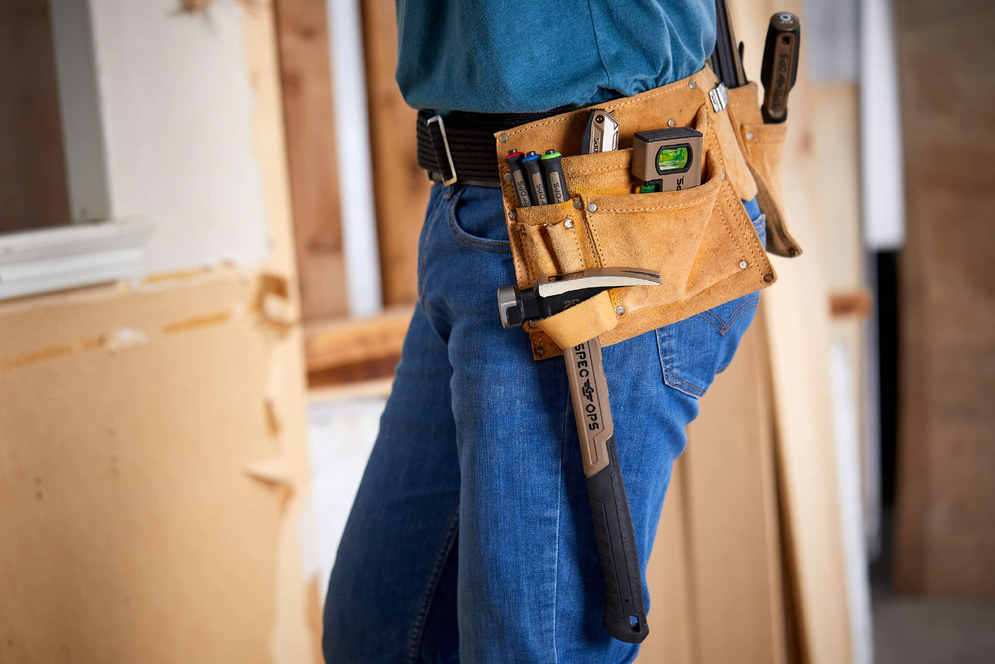 Spec Ops Tools 20 oz Fiberglass Hammer, 13 Inch, Rip Claw, Shock-Absorbing Grip, 3% Donated to Veterans