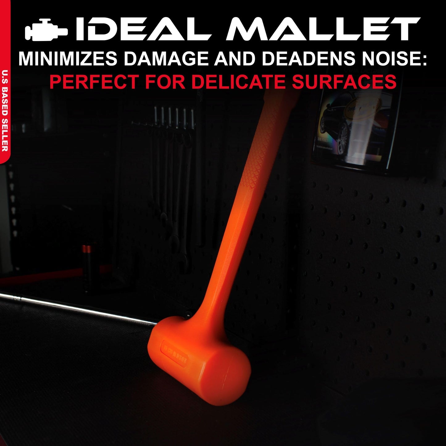 ABN Dead Blow Hammer, 4 lb Pound – Unicast Mallet with Non-Marring Rubber Coating