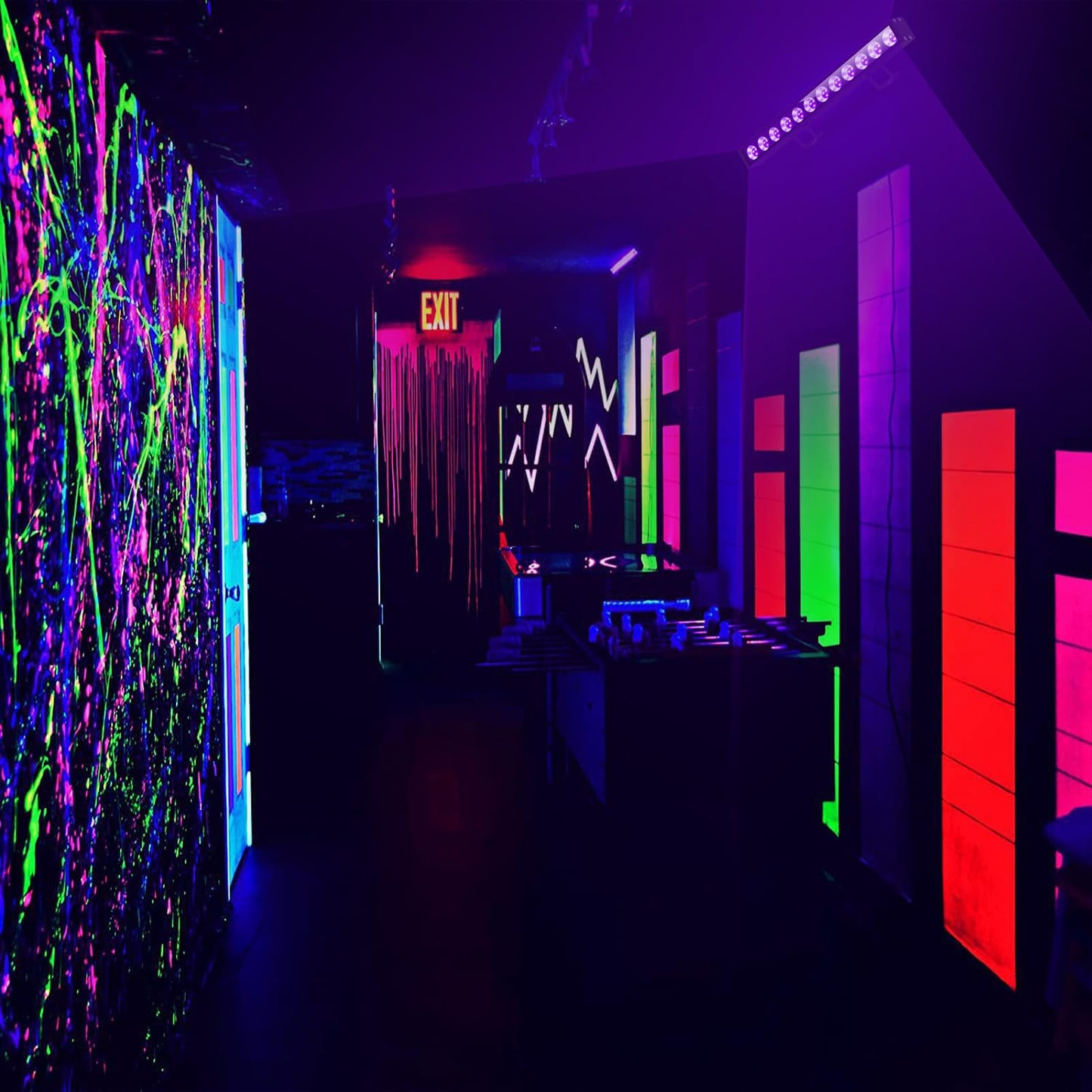 HWaySoul 2-Pack 300W LED Black Lights, Waterproof IP66 Floodlights for Parties, Halloween, Neon Glow, Body Paint & Fluorescent Posters