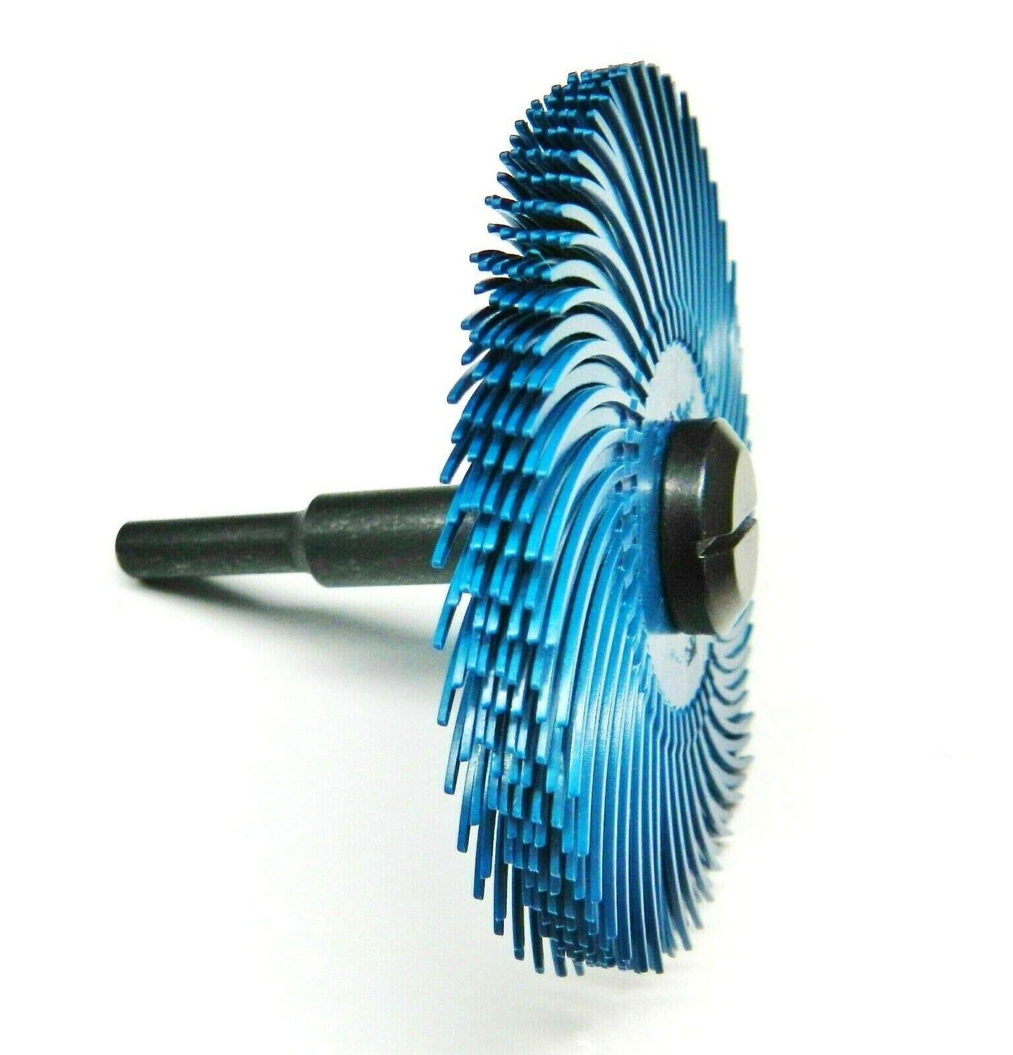 3M Radial Bristle Disc 3" 400 Grit Blue with 1/4" Mandrel 6 Brushes and Arbor Set by Jets
