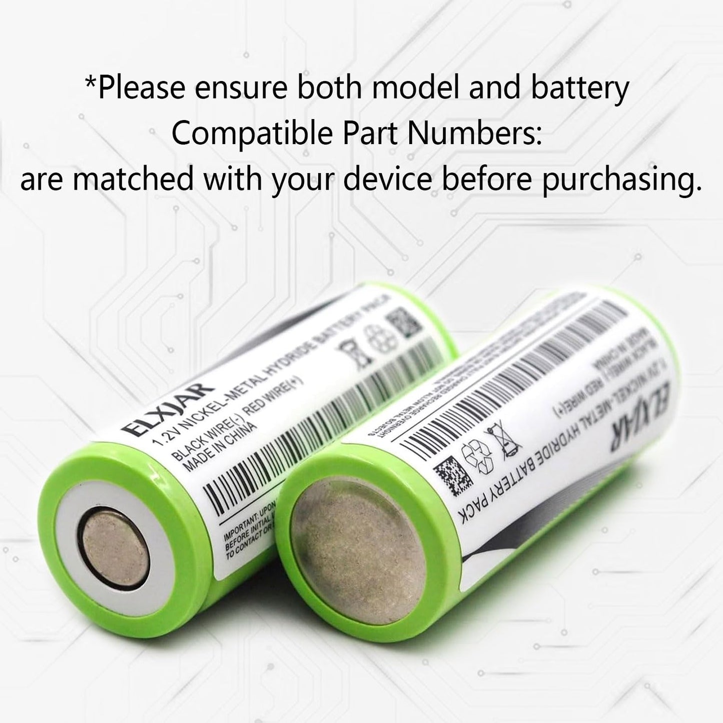 YUTSUJO (5-Pack) 1.2V 2000mAh 4/5A Ni-MH Battery Pack Replacement for Lithonia ELB-1210N ELB-1201N KR-1200AUL ASC0086 Exit Sign Emergency Light
