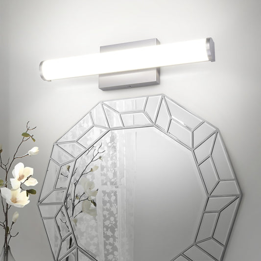 ASD 18" LED Vanity Wall Light, Dimmable 3CCT 20W 1500LM, 3000-5000K, ETL & Energy Star, Nickel Linear Bathroom Sconce