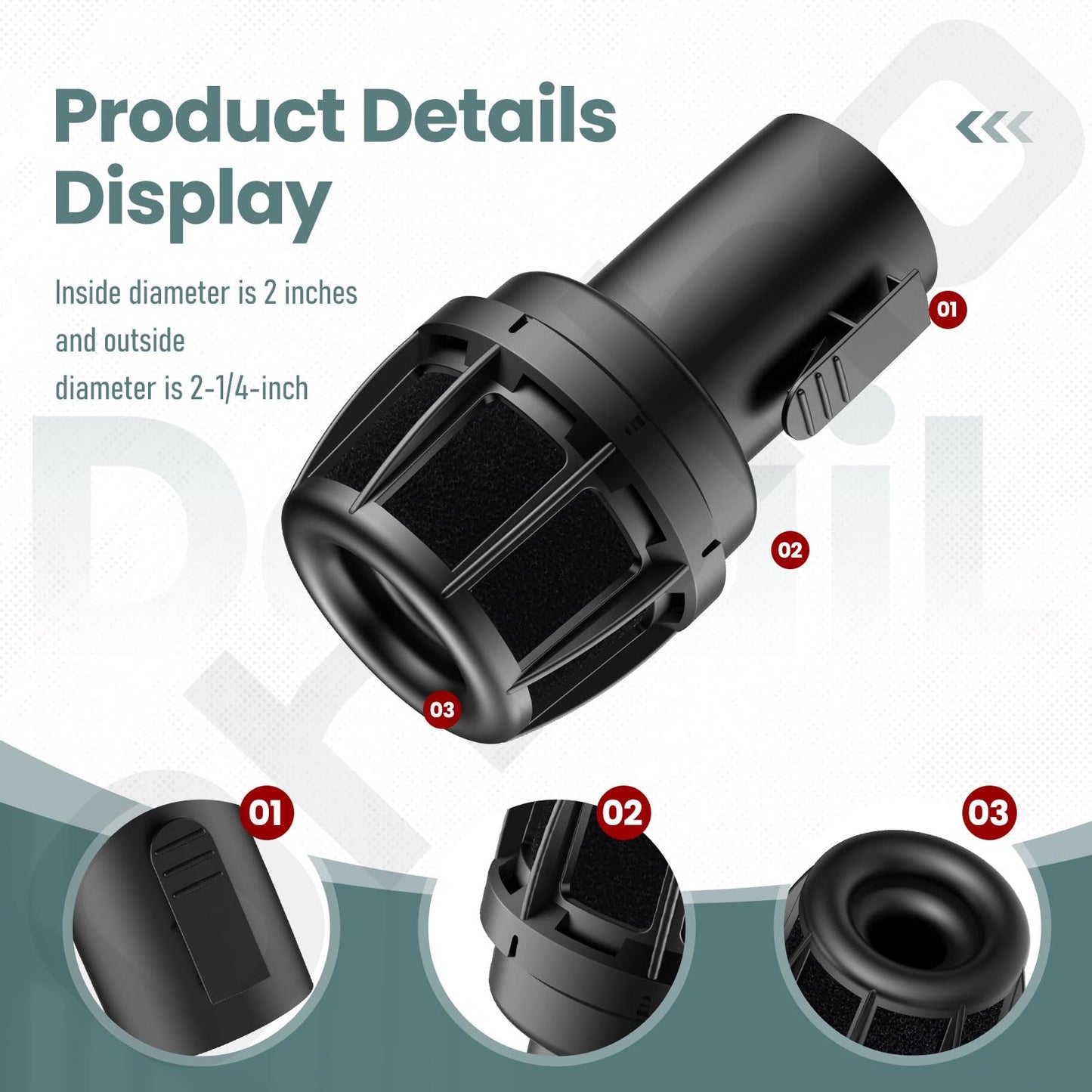 2-1/2 In Muffler Diffuser Wet/Dry Vac Attachment for Craftsman CMXZVBE38660 Shop Vacuums Diffuser Attachment