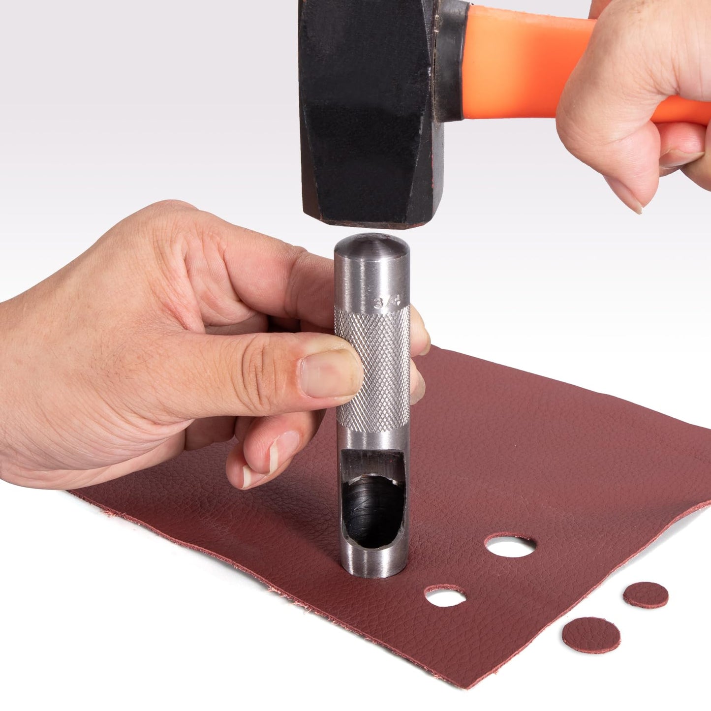 Spurtar 12-Piece Heavy Duty Steel Leather Hole Punch Set 3-19mm for Belts, Watch Bands, Cloth & Gaskets with Storage Bag