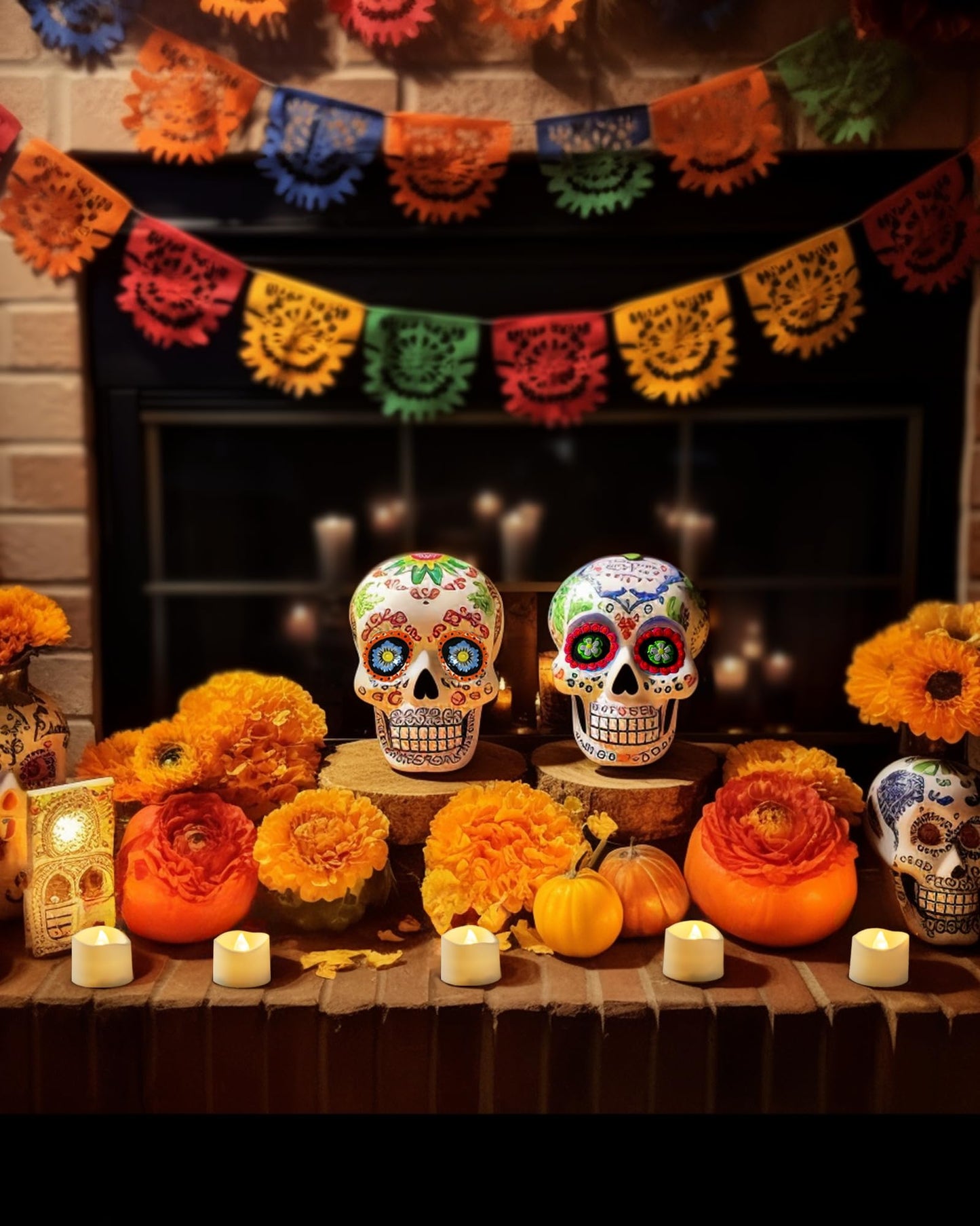 Homemory 12-Pack Flameless LED Tea Light Candles, 6H Auto Timer, Battery Operated Tealights for Table, Lanterns & Holiday Decor