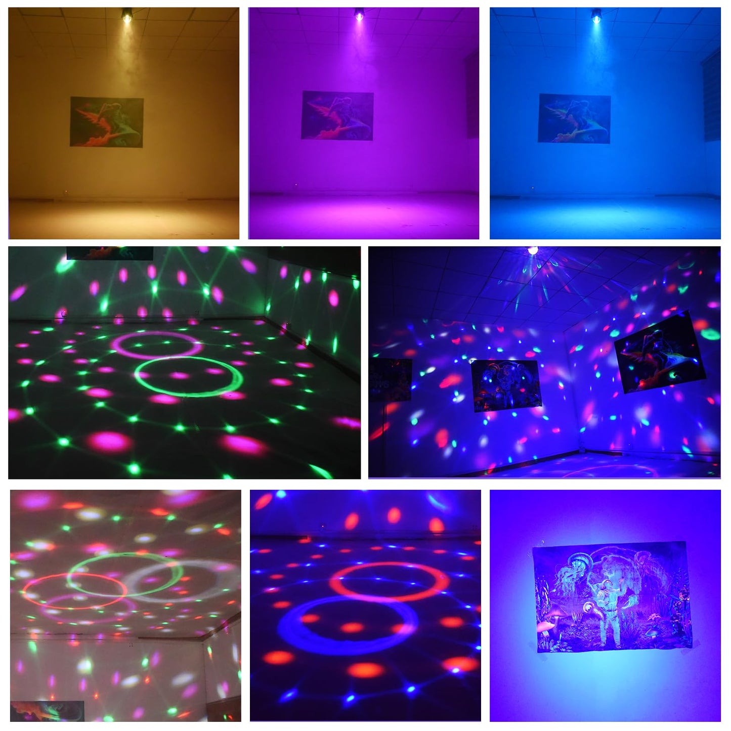 Disco Ball Party Lights Sound Activated with Strobe Effect for Halloween Christmas Parties Birthday Karaoke Wedding Home Club Decor