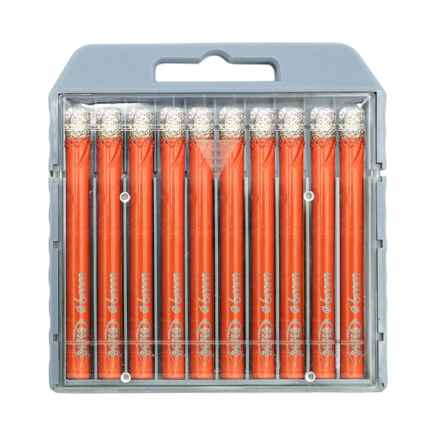 BGTEC 10-Piece 1/4" Diamond Drill Bit Set – Vacuum Brazed Core Bits for Granite, Marble, Tile, Glass, Concrete & Hard Plastic