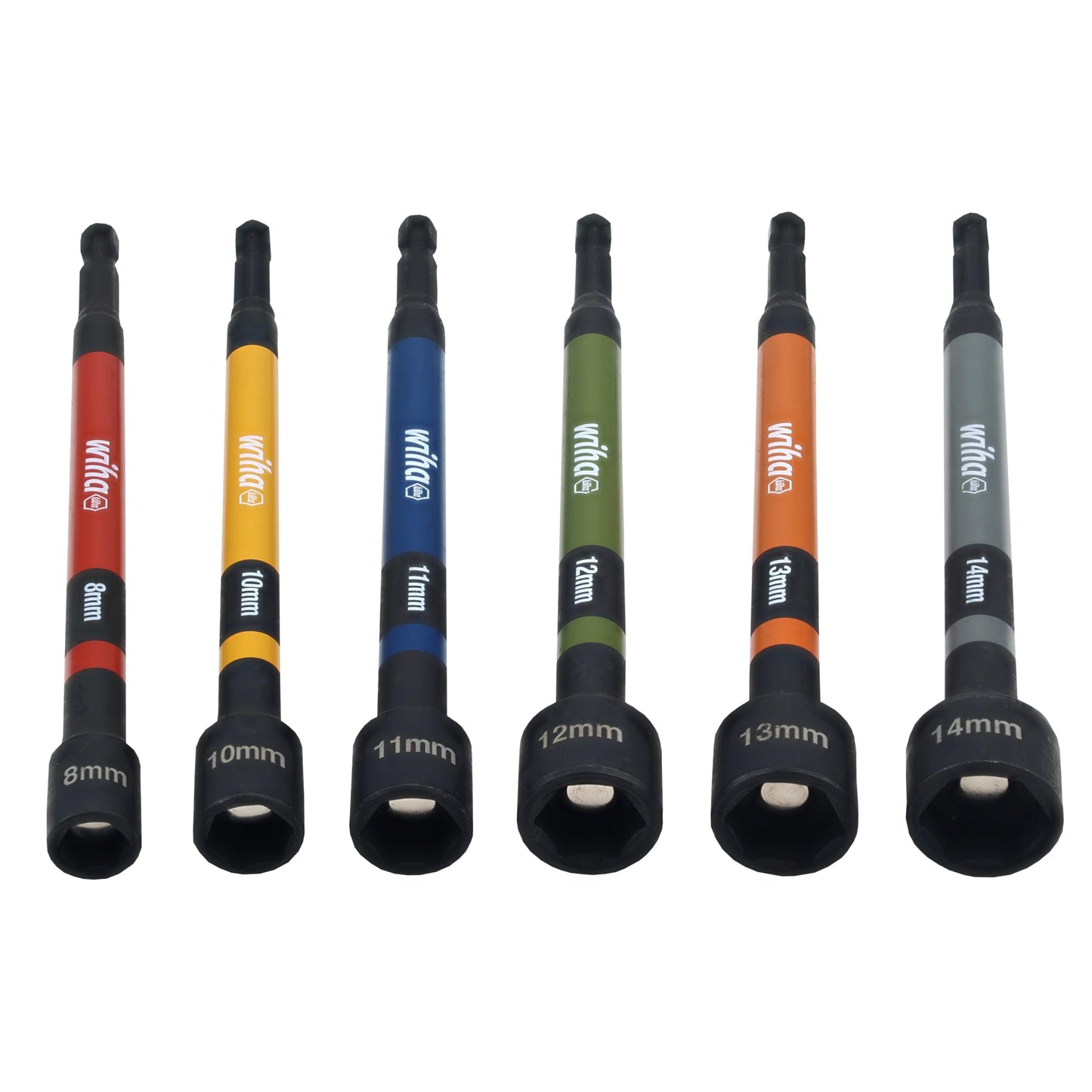 Wiha 70487 6 Piece Color Coded Magnetic Nut Setter Metric Set