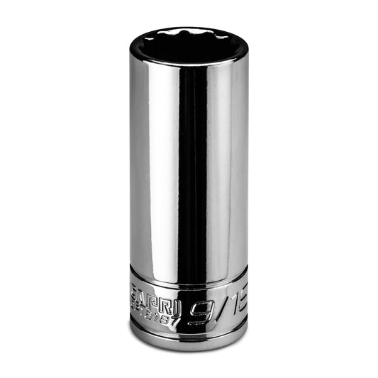 Capri Tools 9/16 in. Deep Socket, 1/4 in. Drive, 12-point, SAE