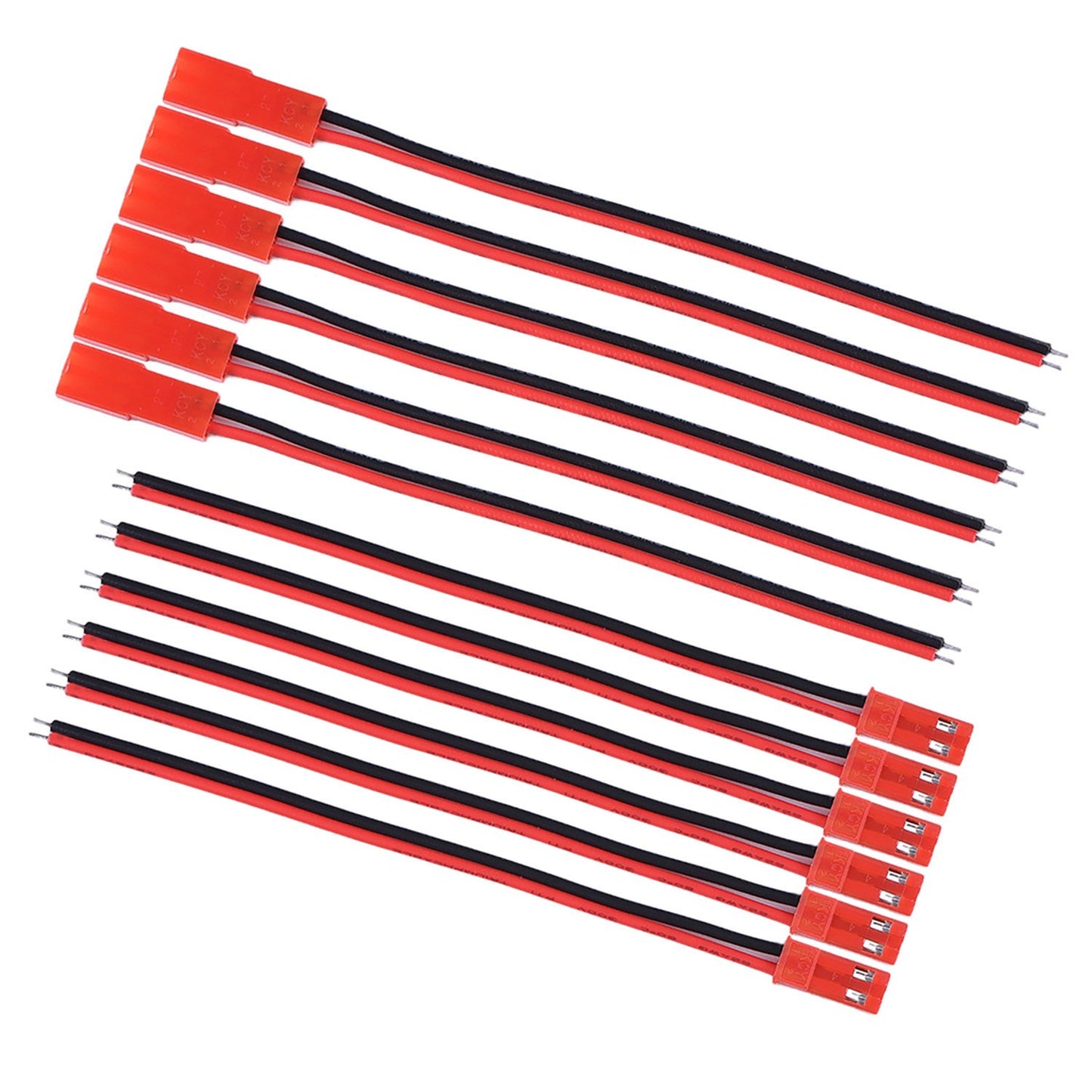 EBOOT 20 AWG Plug Connector 2 Pin Male Female Plug Connector Cable Wire for LED Lamp Strip RC Toys Battery, 10 Pairs