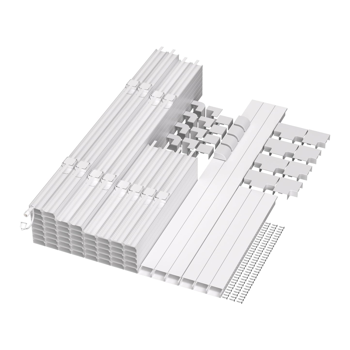 Wellvow Track-Mount Kit for Govee Permanent Outdoor Lights (H705B-F) – Durable LED Light Bar Track, Easy Install, 98ft Total